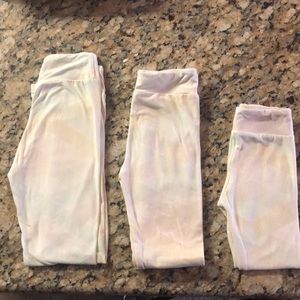 3 Pairs Matching LuLaroe Leggings Tween, L/Xl, S/M